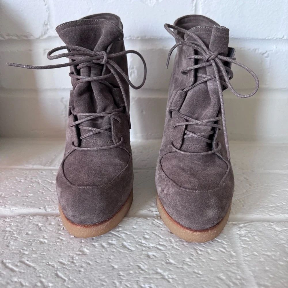 Stuart Weitzman Gray Wedge Ankle Boots - Picture 5 of 11